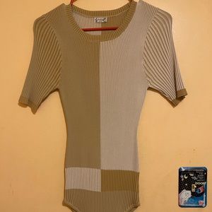 Free People nude color block bodysuit